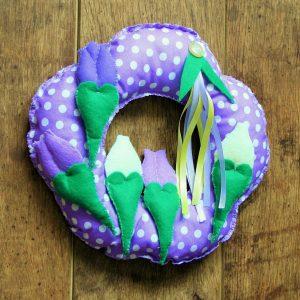 Tavaszi tulipán ajtódísz