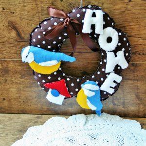 Őszi cinke ajtódísz