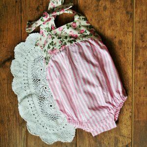 Boho body rózsás, csíkos