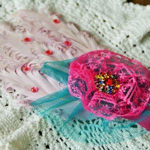 Tollas fejdísz rózsaszín