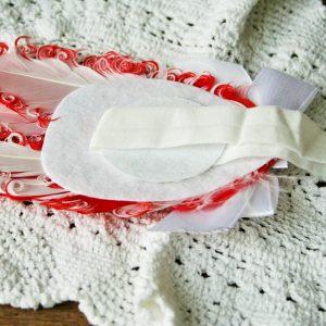 Tollas fejdísz piros