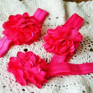 Fejdísz és szandál rózsaszín