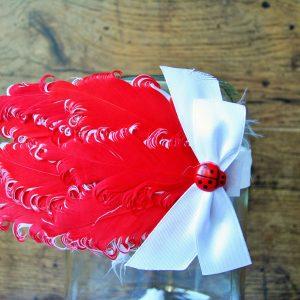 Tollas fejdísz piros