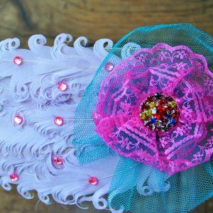 Tollas fejdísz rózsaszín