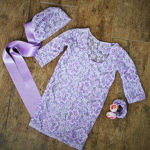 lila csipke fotó szett