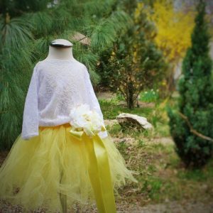 Tutu csipke blúzzal sárga