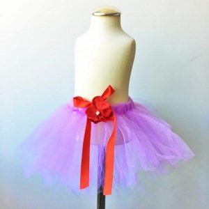 Tutu szoknya virág karkötővel viola