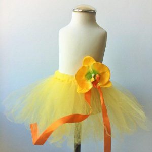 Tutu szoknya virág karkötővel napsárga