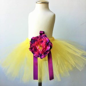 Tutu szoknya virág karkötővel sárga