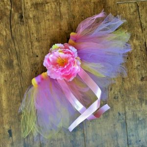 Tutu szoknya virág karkötővel púder lila sárga