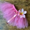 Tutu szoknya virág karkötővel púder rózsaszín