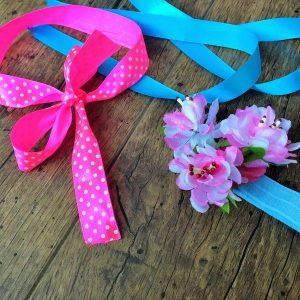 Tutu szoknya virág karkötővel neon rózsaszín türkiz