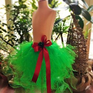 Anya-lánya tutu szett piros zöld