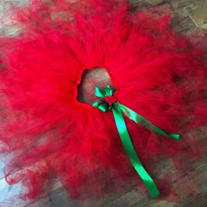 Anya-lánya tutu szett piros zöld
