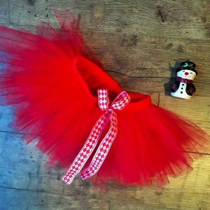 Tutu szoknya kockás masnival piros