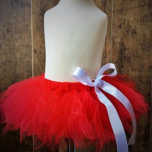 Tutu szoknya fehér masnival piros