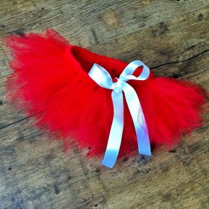 Tutu szoknya fehér masnival piros