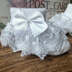 csipkés masnis babazokni keresztelőre