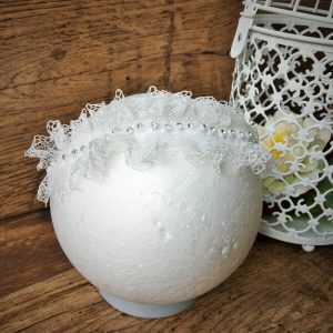 csipkés fejpánt fehér