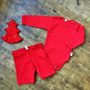 Hosszú ujjú body piros