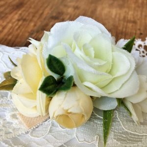 KOKA FAshion virágos fejpánt fehér