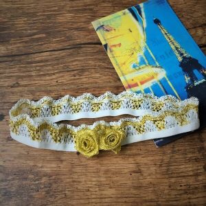 Fehér arany virágos fejpánt