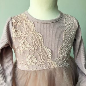 Johanna alkalmi kislány ruha mályva színű