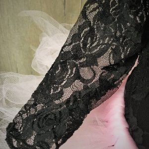 Hosszú ujjú csipke body fekete Minnie