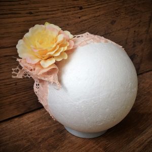 újszülött csipke fotószett 3 részes barack