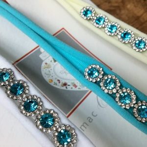 kristály fejpánt kék