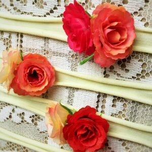 rózsás fejpánt fotózáshoz