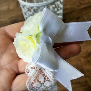 fehér rózsás fejpánt