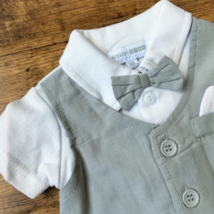 Szürke mellényes nyakkendős body