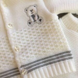 dobozos kötött szett szürke csíkos