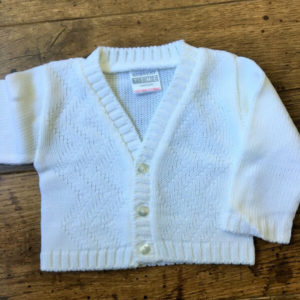 Cikk cakk mintás kötött kisfiú kardigán