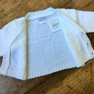 Cikk cakk mintás kötött kisfiú kardigán