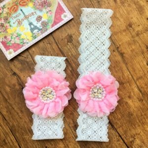 Any lánya csipkés virágos fejpánt