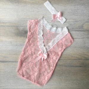 csipke body fejpánttal pasztell rózsaszín