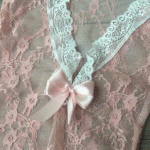 csipke body fejpánttal pasztell rózsaszín