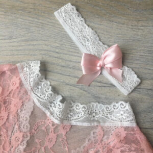 csipke body fejpánttal pasztell rózsaszín