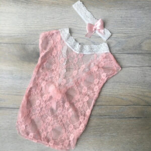 csipke body fejpánttal pasztell rózsaszín