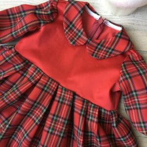 skót kockás ruha fejpánttal