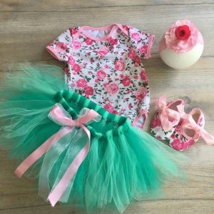 rózsás alkalmi szett pink zöld