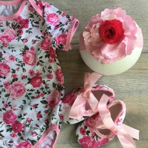 rózsás alkalmi szett pink zöld