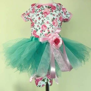 rózsás alkalmi szett pink zöld