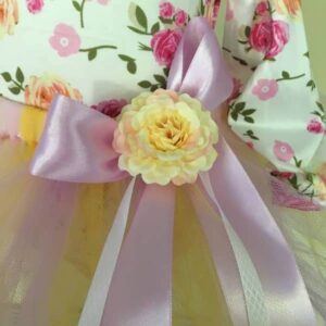 rózsás alkalmi szett púder sárga