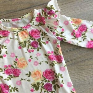 rózsás alkalmi szett púder sárga