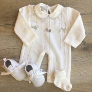 hosszú ujjú kötött rugdalózó