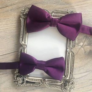 apa fia csokornyakkendő lila