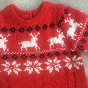 norvég mintás kötött rugdalózó sapkával